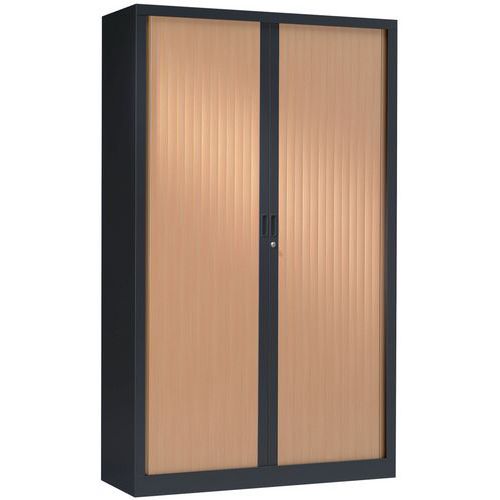 Armadio alto 100x198cm corpo antr 7016 ante serranda faggio,