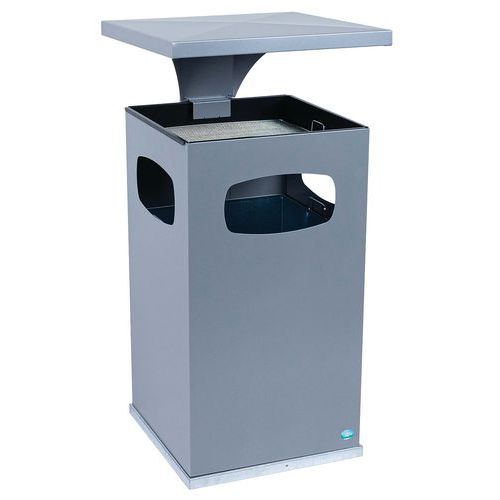 Posacenere-cestino 72 L / Argento - Manutan,