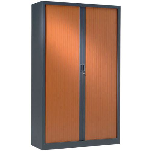 Armadio alto 100x198cm corpo antr 7016 ante a serranda acero,