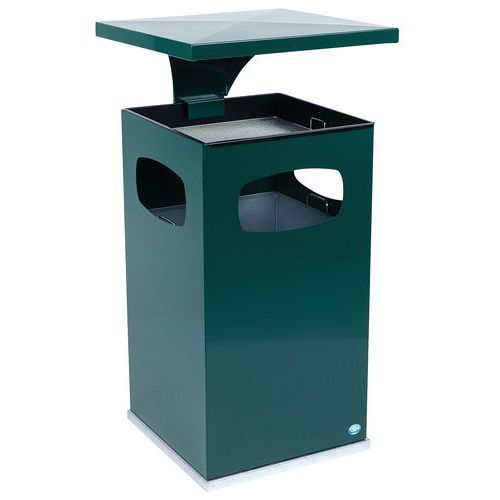 Posacenere-cestino 72 L / Verde - Manutan,