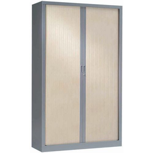 Armadio alto 100x198cm corpo all 9006 ante a serranda acero,