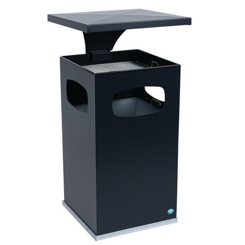 Posacenere-cestino 72 L / Antracite - Manutan,