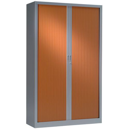 Armadio alto 100x198cm corpo all 9006 ante serranda ciliegio,