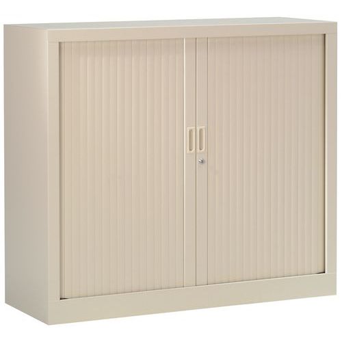 Armadio basso con ante a serranda 100x100cm 1015 bianco,