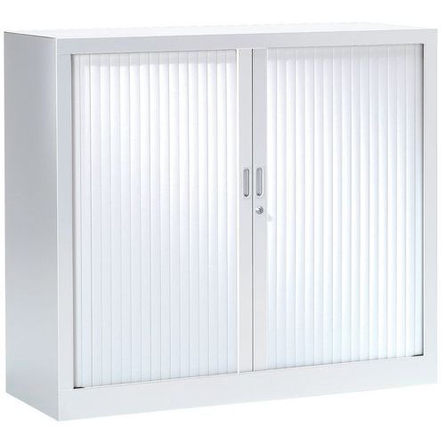 Armadio basso con ante a serranda 120x100cm 9016 bianco 9016,