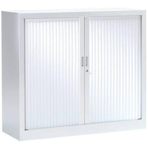 Armadio basso con ante a serranda 120x100cm 9010 bianco 9010,