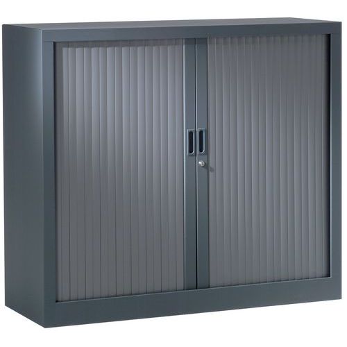 Armadio basso con ante a serranda 120x100cm 7016 antracite,