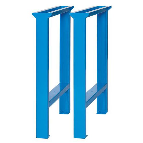 Coppia di gambe h830mm. Colore BLU RAL 5015.,