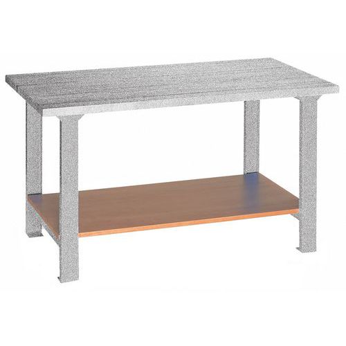 Piano inferiore in legno tra due gambe - per banco da 1500mm,