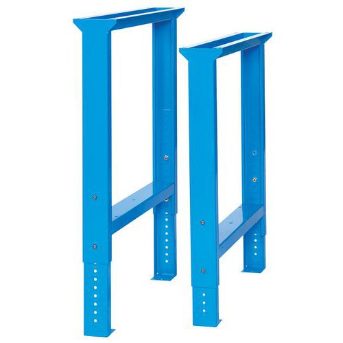 Coppia di gambe regolabili 755/11300mm. Colore BLU RAL 5015.,