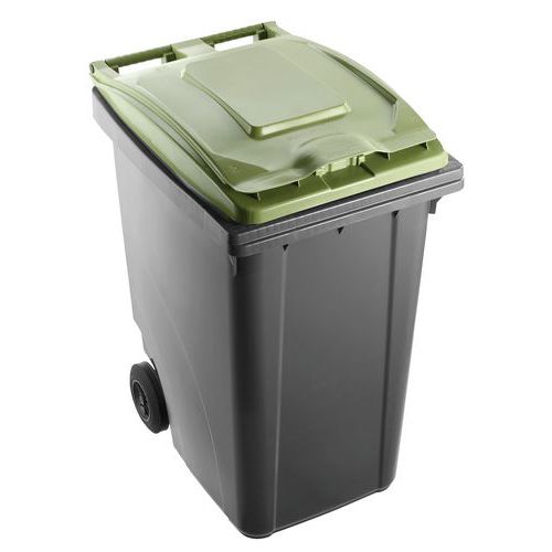 Contenitore 360 L - Corpo grigio e coperchio verde,