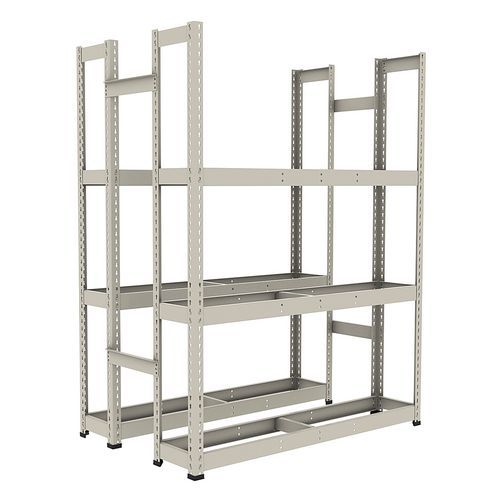 Scaffalatura pneumat Rapid 1 1980x2440x455-3 ripiani-Grigio,