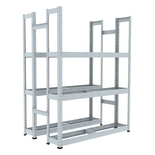 Scaffalatura pneumat Rapid 1 1980x2440x455-3 ripiani-Zinc,