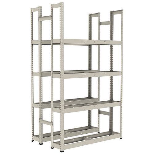 Scaffalatura pneumat Rapid 1 2440x2440x455-4 ripiani-Grigio,