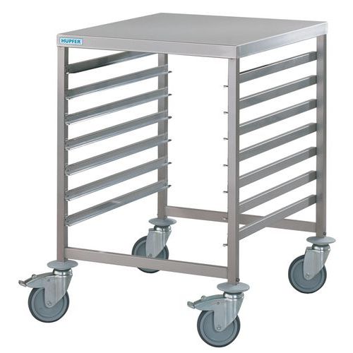 Carrello in inox con guide 664x744x854 mm,
