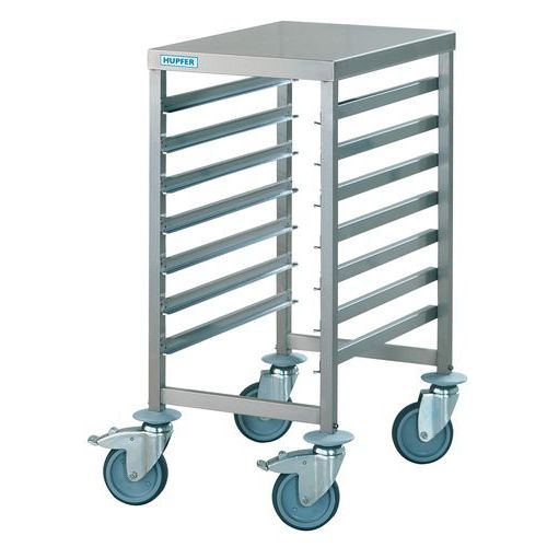 Carrello in inox con guide 459x624x854 mm,