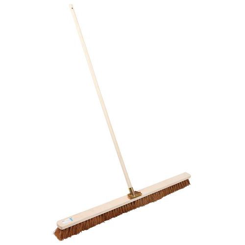 Manico in legno 1m40 e spazzolone fibra cocco 1m20-Manutan,