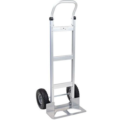 Carrello in alluminio - Ruote semipneumatiche - Portata 150 kg,