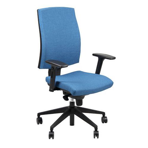 Sedia Althea girevole riv.no flame blu Braccioli opz.,