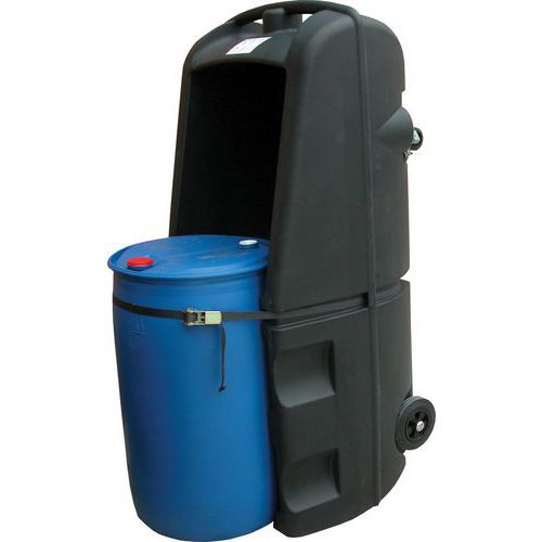 Carrello per fusto con rotelle nere - Jonesco,