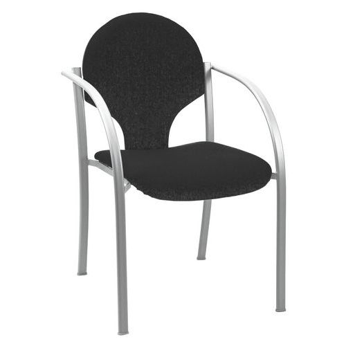 Sedia collettività Elice rivestimento ECO nero,