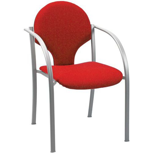 Sedia collettività Elice rivestimento FILI DI LUCE rosso,