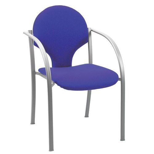 Sedia collettività Elice rivestimento IGNIFUGO blu,