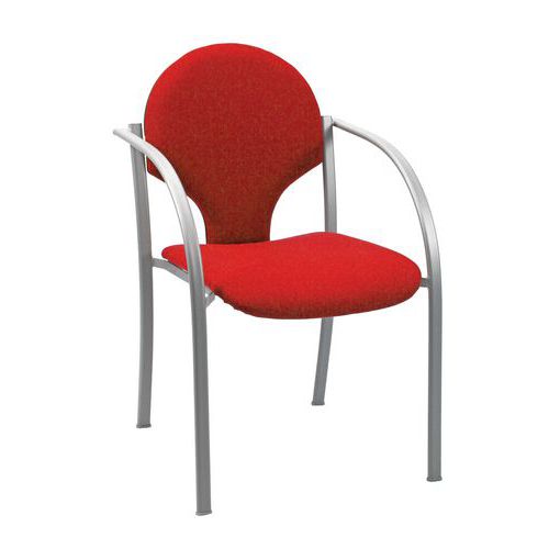 Sedia collettività Elice rivestimento TARGET NO FLAME rosso,