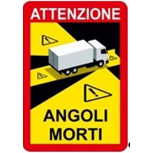PVC Adesivo attenzione angoli morti camion 170x250 mm,