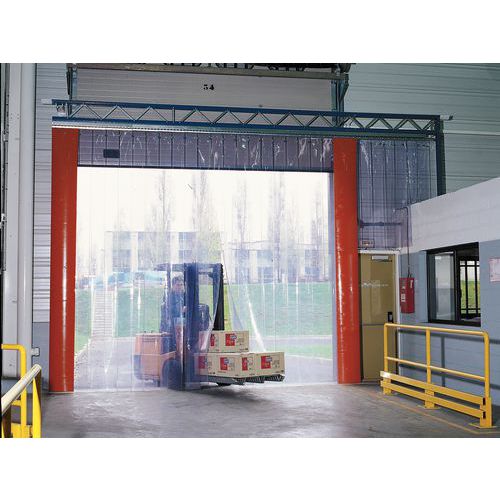 Porta flessibile L200R50 scorr.*T* fissaggio su monoguida scorrevole,