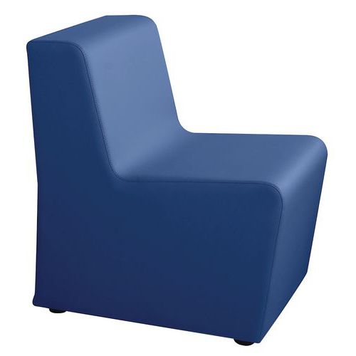 Divano X1 PELLE blu 1 posto,