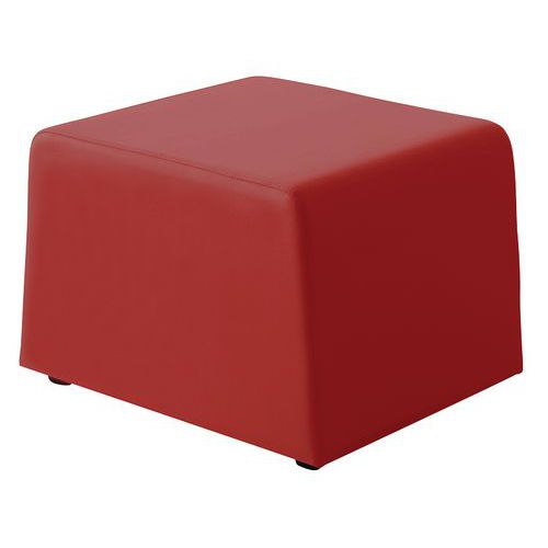 Divano X1 IGNIFUGO rosso pouf 1 posto,