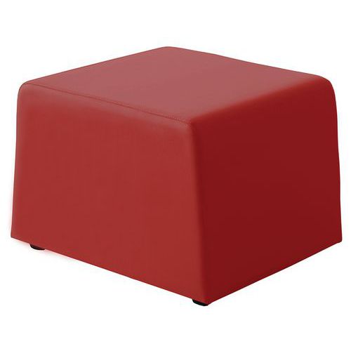 Divano X1 ECO LEATHER rosso pouf 1 posto,