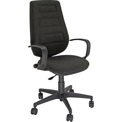 Sedia ABC girevole riv.eco nero Braccioli opz.,