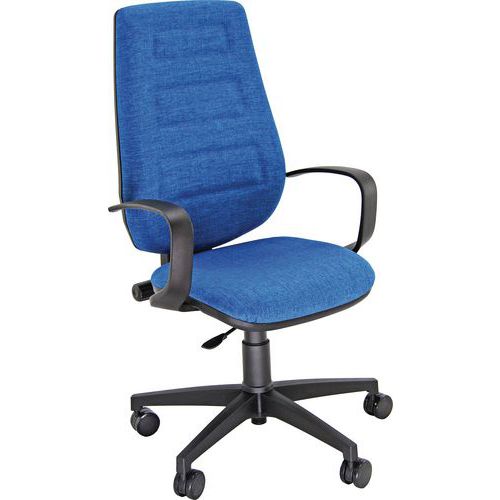 Sedia ABC girevole riv.ignifu blu Braccioli opz.,