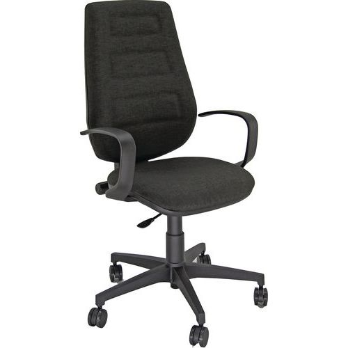 Sedia ABC girevole riv.ignifu nero Braccioli opz.,