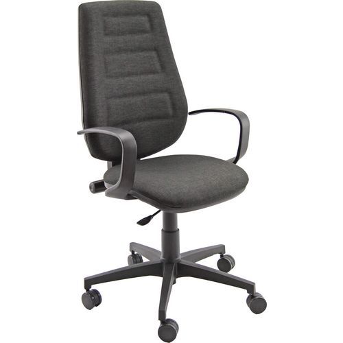 Sedia ABC girevole riv.no flame grigio Braccioli opz.,