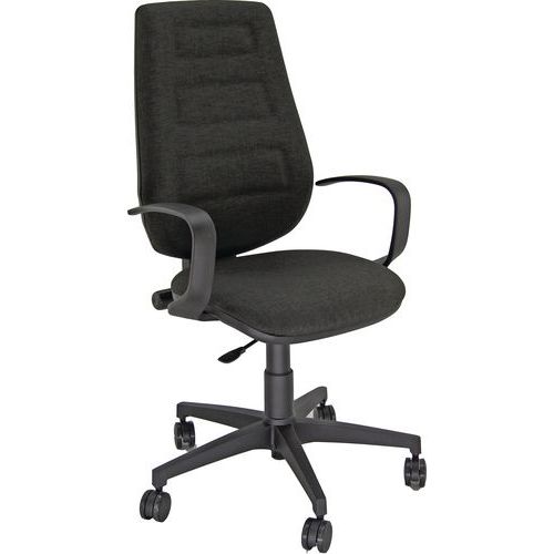 Sedia ABC girevole riv.no flame nero Braccioli opz.,