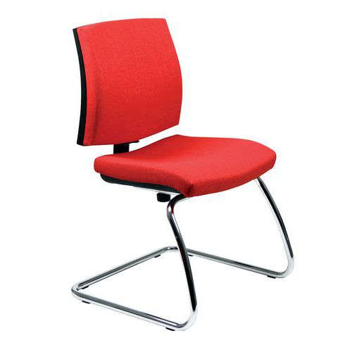 Sedia Althea visitatore riv.eco rosso Braccioli opz.,