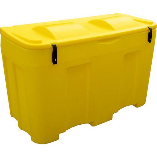 Contenitore sale/sabbia 400L-Chiusura scatto-Giallo-Jonesco,