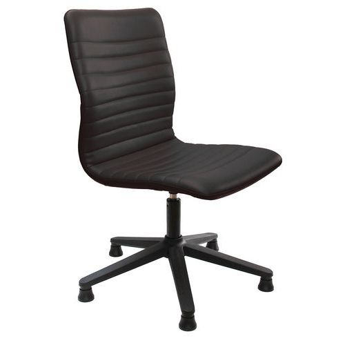 Sedia  EUTERPE ECO LEATHER nero bracc. NO,