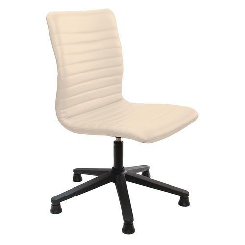 Sedia  EUTERPE ECO LEATHER panna bracc. NO,