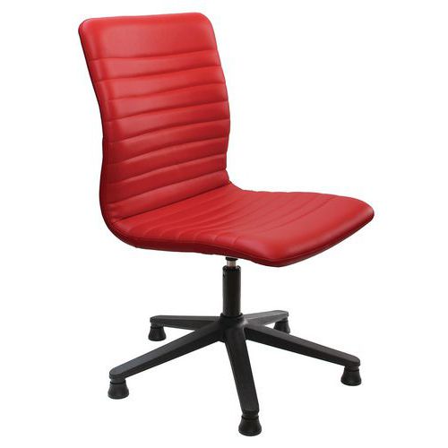 Sedia  EUTERPE PELLE rosso bracc. NO,