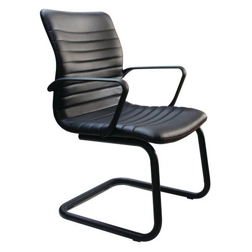 Sedia  EUTERPE PELLE nero bracc. si,