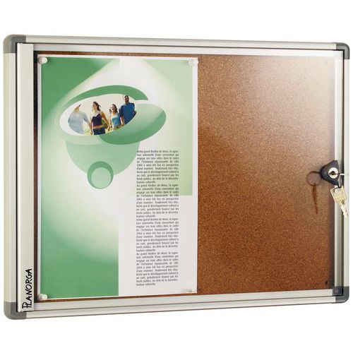 Trade Shop - Pannello Bacheca Da Parete In Sughero Con Cornice Legno 60