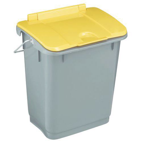 Pattumiera 35 L coperchio giallo,