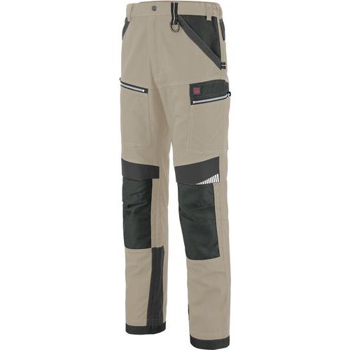 Pantaloni da lavoro Spanner beige/nero T5,
