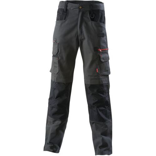 Pantaloni da lavoro Foras grigio/nero T5,