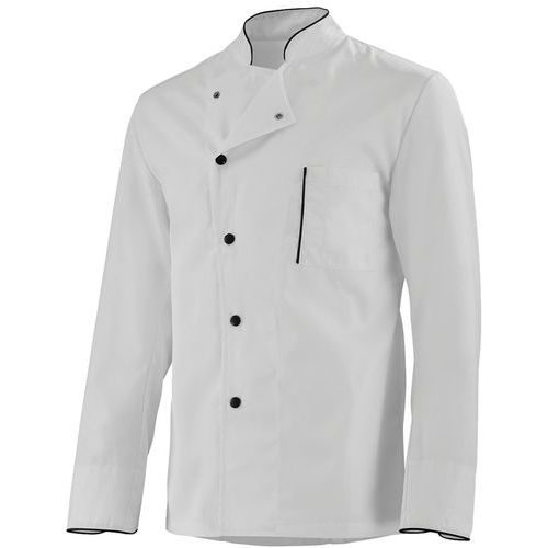 Giacca da cucina Alain bianco/nero T5,