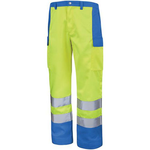 Pantalone fluo Base xp giallo fluo/azzurro 5,